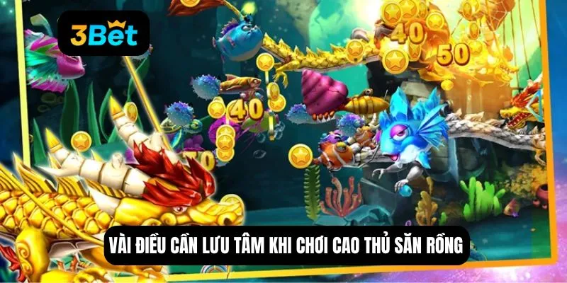 Vài điều cần lưu tâm khi chơi cao thủ săn rồng