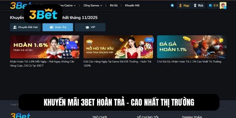 Khuyến mãi 3BET