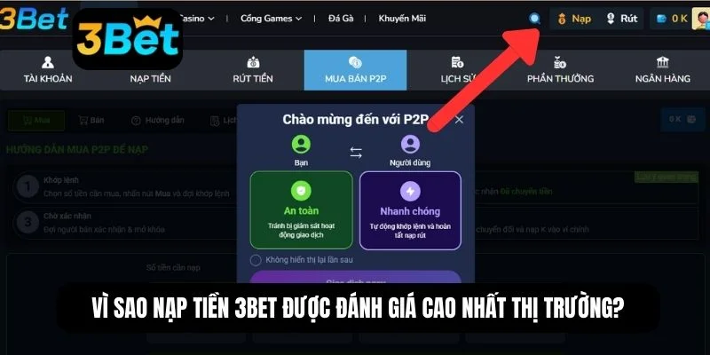 Nạp tiền 3BET