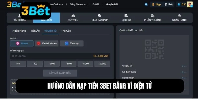 Nạp tiền 3BET